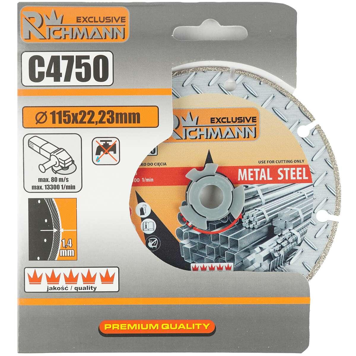 Disc diamantat segmentat, metal, taiere uscata, 115x1.4 mm, Richmann Exclusive [2]