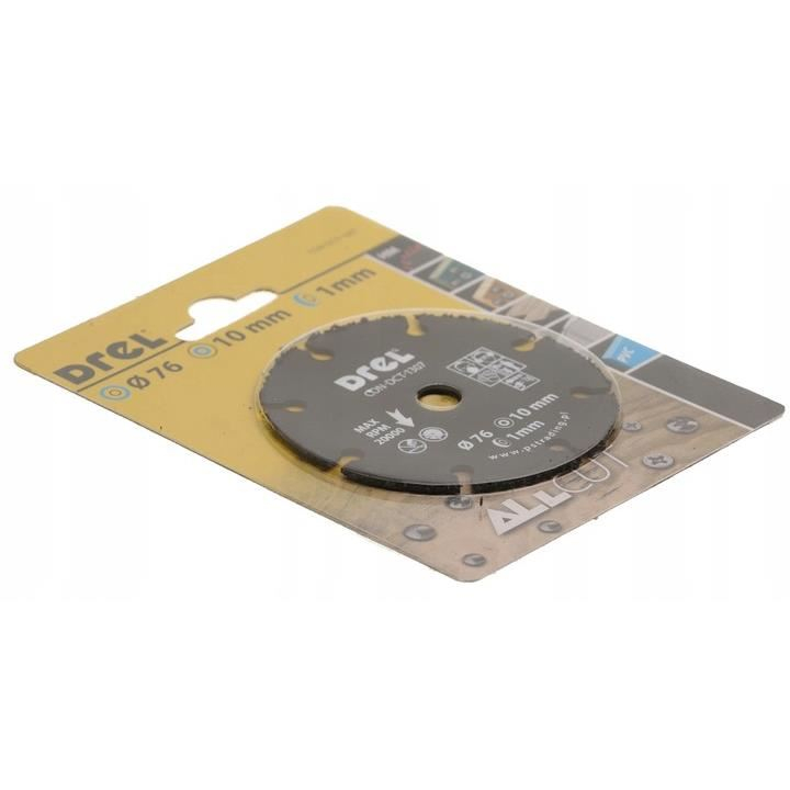 Disc diamantat segmentat mini, lemn, taiere uscata, 76 mm/10 mm, Drel [2]