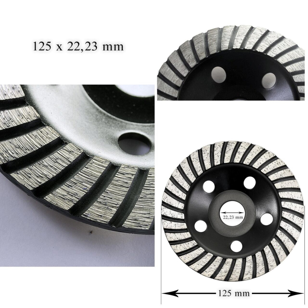 Disc diamantat slefuire uscata, turbo, beton, 125 mm/22.23 mm, Richmann Exclusive [3]