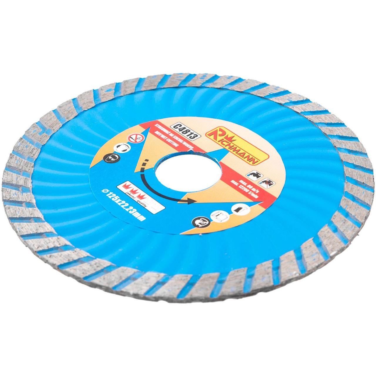 Disc diamantat super turbo, beton, taiere rapida umeda si uscata, 125 mm/22.23 mm, Richmann [5]