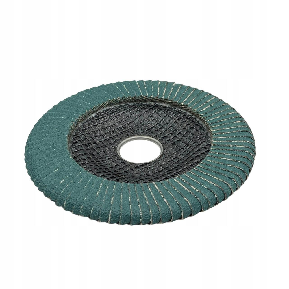 Disc lamelar cu lamele rotunjite peste margine pentru slefuirea sudurilor de colt si a zonelor greu accesibile, 125 mm, granulatie P40, inox, Germaflex [4]