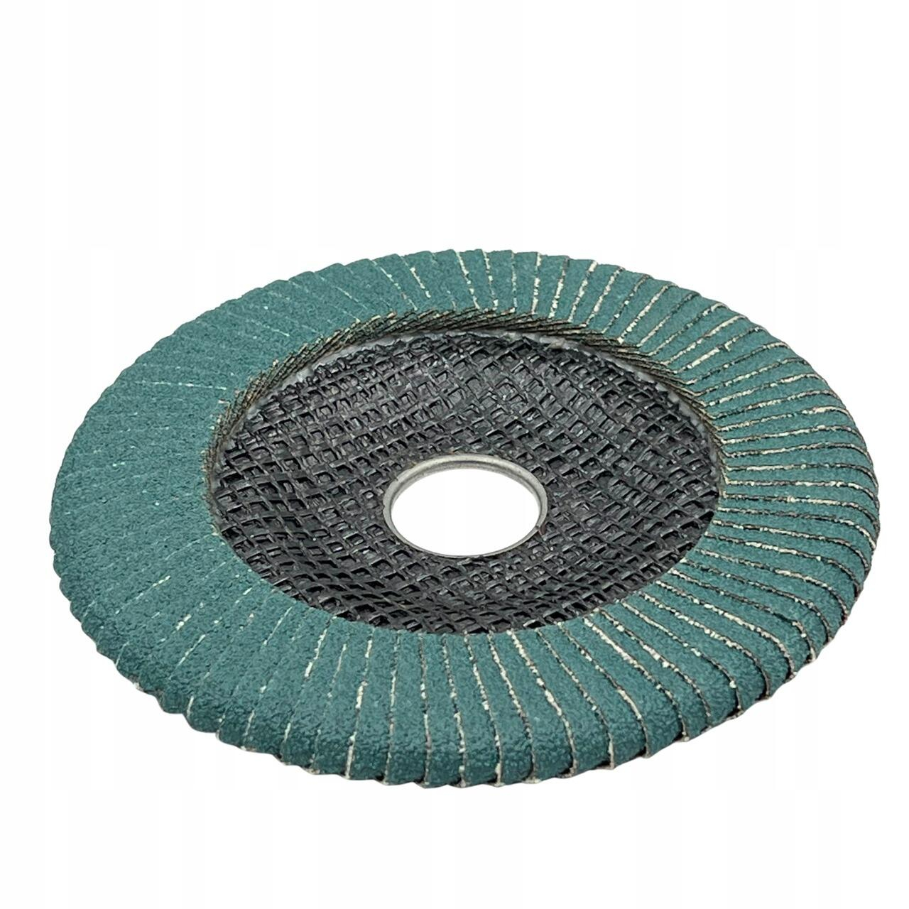 Disc lamelar cu lamele rotunjite peste margine pentru slefuirea sudurilor de colt si a zonelor greu accesibile, 125 mm, granulatie P80, inox, Germaflex [4]