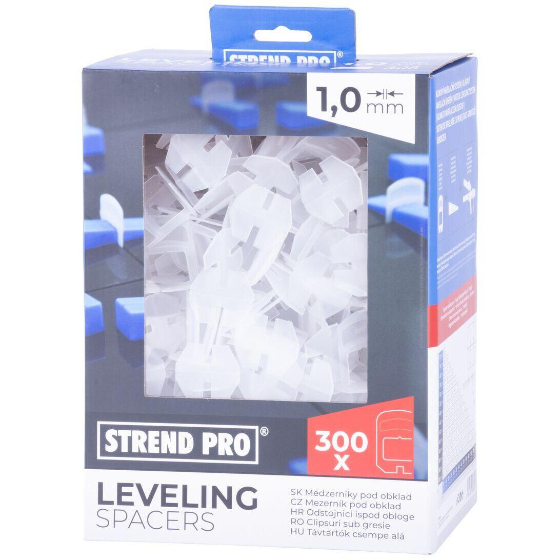 Distantiere pentru nivelare si aliniere a placilor ceramice, 300 buc, 1 mm, cutie carton, Strend Pro [2]