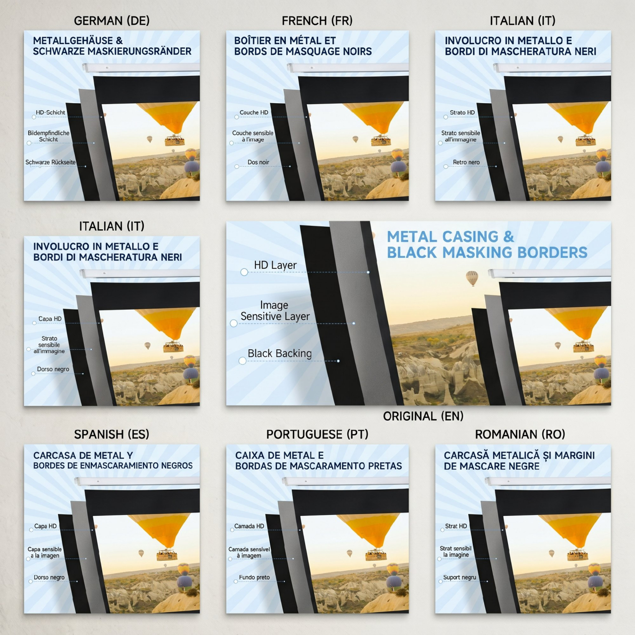 Ecran pentru proiector 84" 16:9 motorizat cu telecomandă, 215x8x140cm, alb [9]