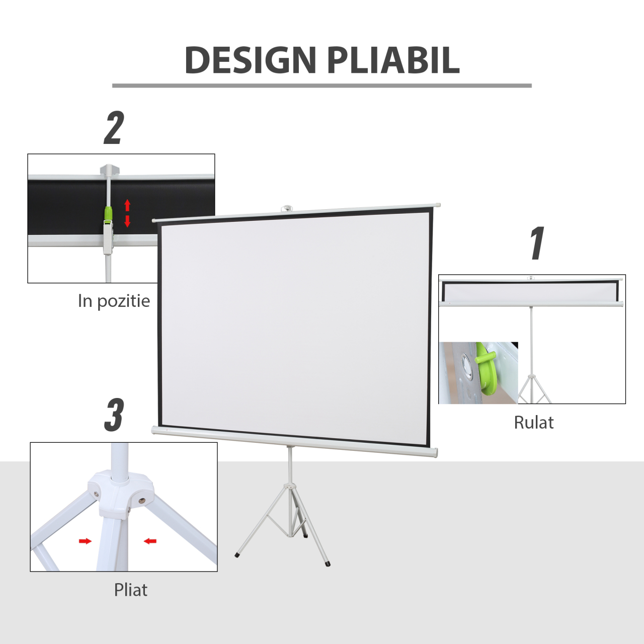 Ecran Proiectie 100" - Format 4:3 cu Trepied [4]