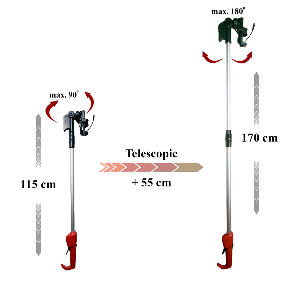 Maner prelungitor pentru foarfeca electrica de gradina cu acumulator, 115-170 cm [6]