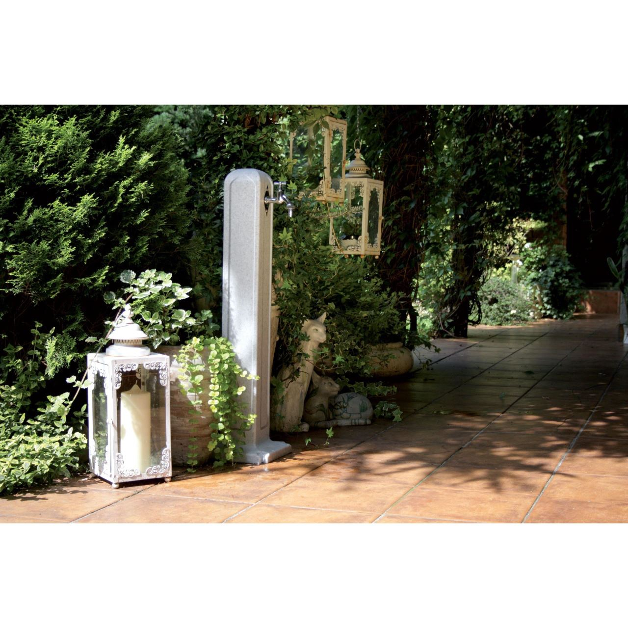 Masca robinet de gradina, cu adaptor furtun, gri, 90 cm, Itwan [3]