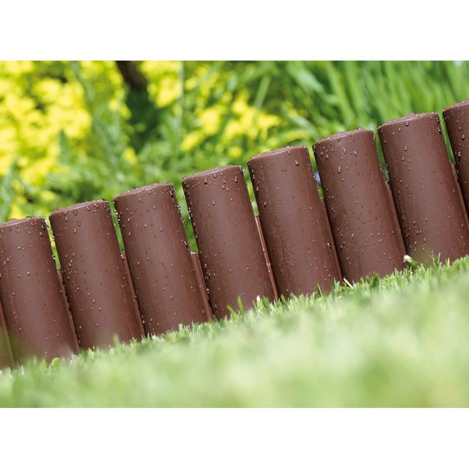 Palisada/bordura pentru gradina, maro, set 8 buc, 27x24 cm, 2.16 m [9]