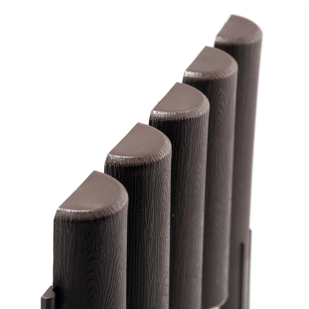 Palisada/bordura pentru gradina, maro, set 8 buc, 27x24 cm, 2.16 m [5]