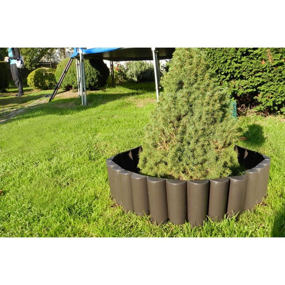 Palisada/bordura pentru gradina, maro, set 8 buc, 27x24 cm, 2.16 m [7]