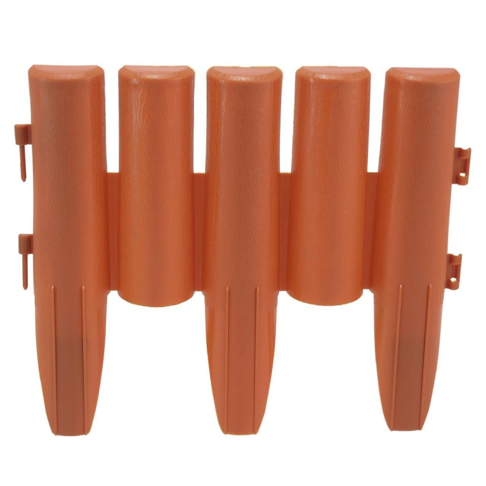 Palisada/bordura pentru gradina, maro teracota 27x24 cm, 2.16 m, set 8 buc [3]