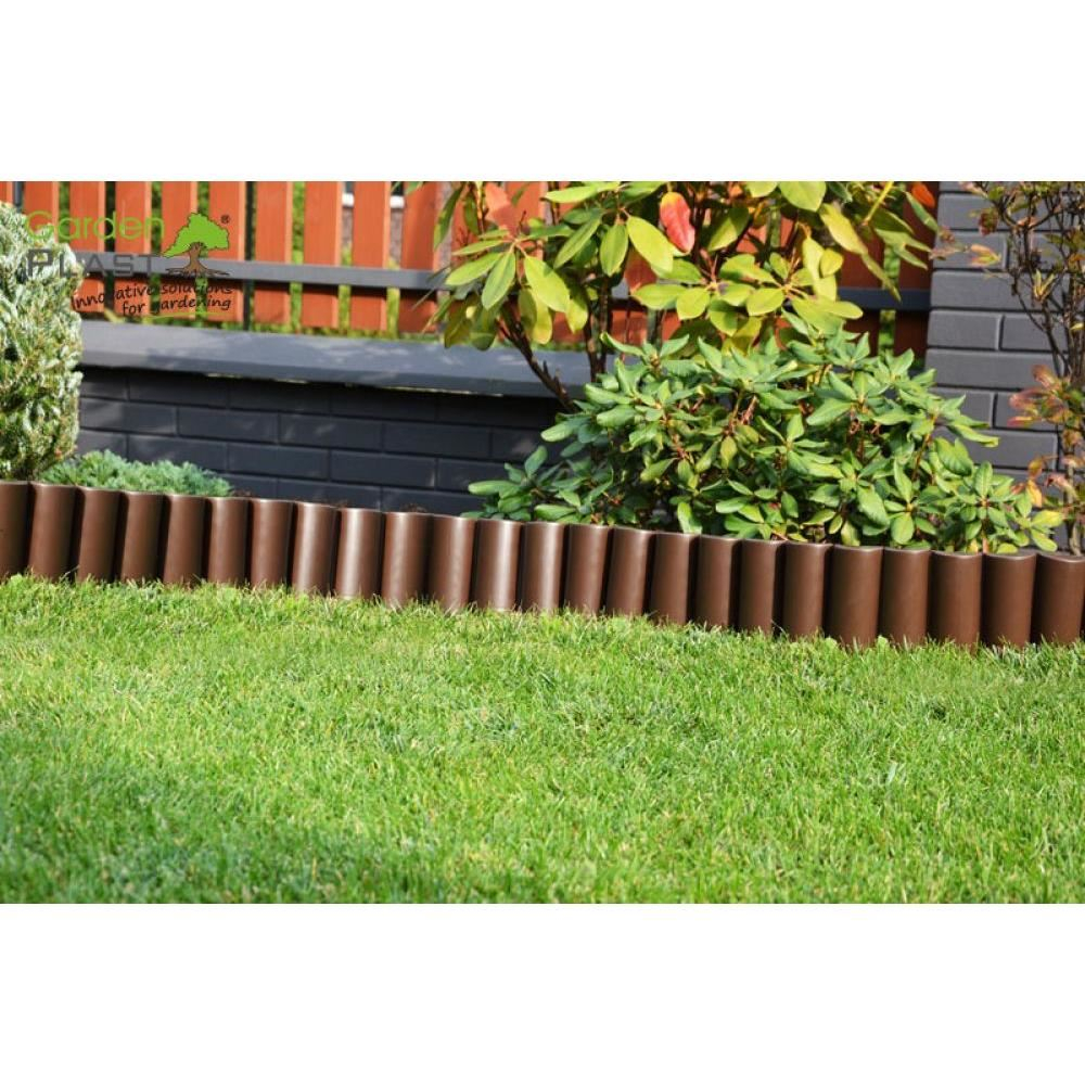Palisada/bordura pentru gradina, maro teracota 27x24 cm, 2.16 m, set 8 buc [4]