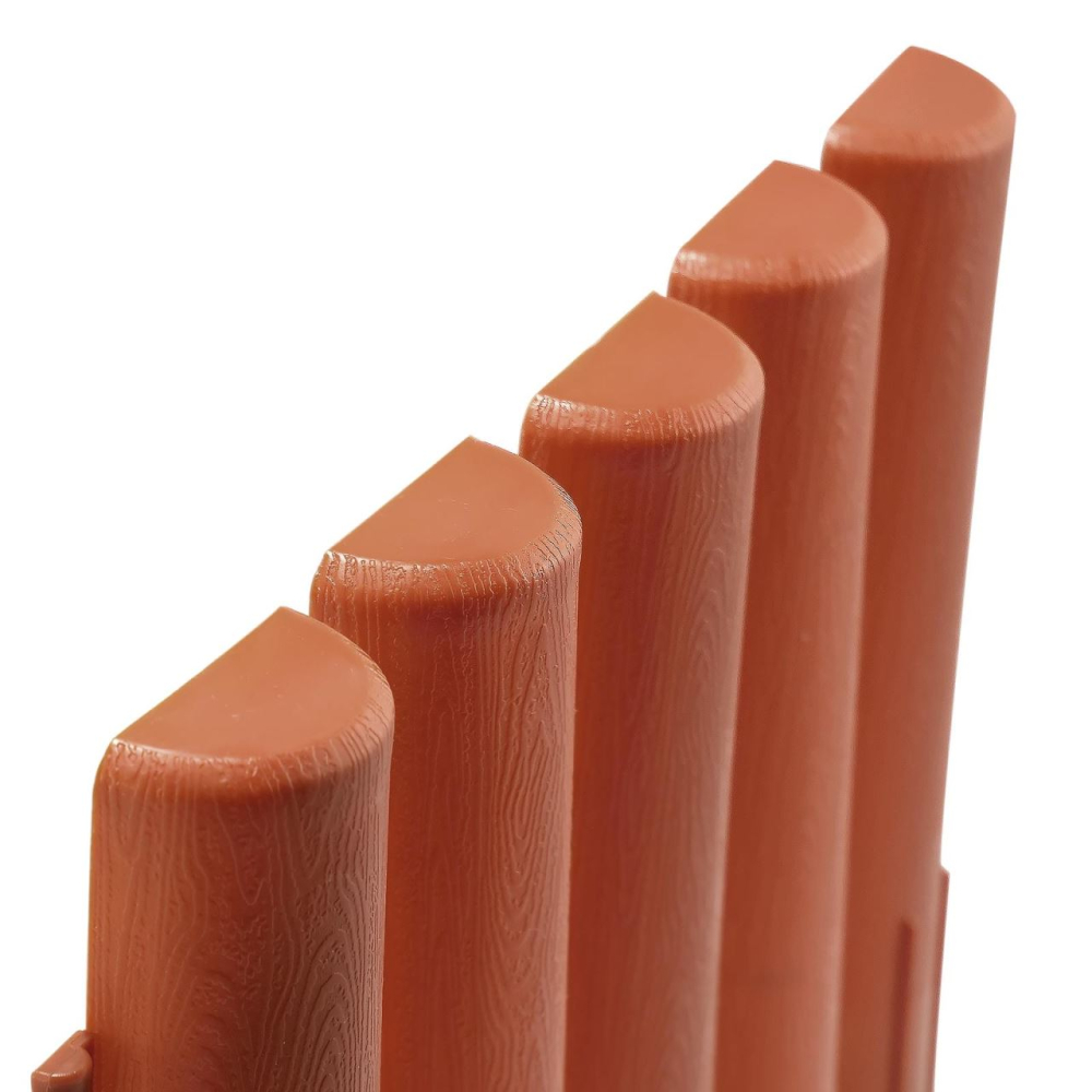 Palisada/bordura pentru gradina, maro teracota 27x24 cm, 2.16 m, set 8 buc [2]