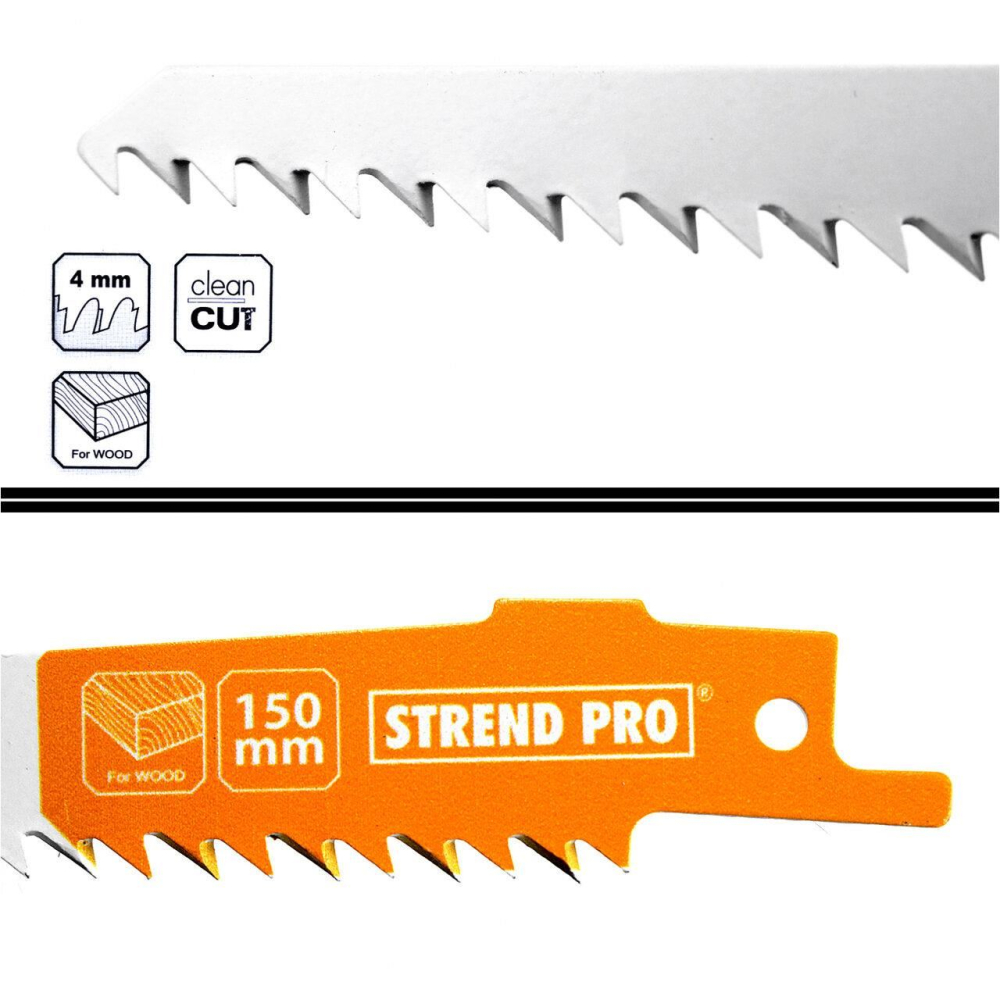 Panza, lama, fierastrau tip sabie, pentru lemn, HCS, 150 mm, Strend Pro [2]