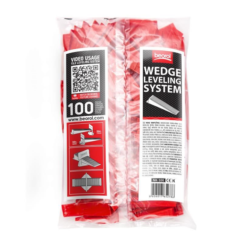 Pene pentru sistem de nivelare, 98x21x20 mm, 100 buc, Beorol [3]