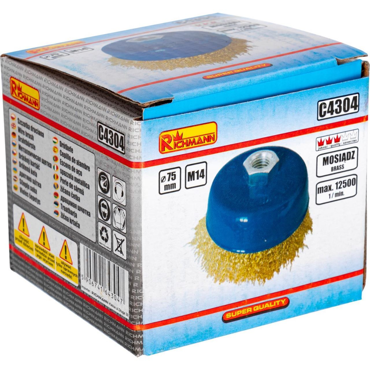 Perie sarma alama, tip cupa, M14, 75 mm, Richmann  [5]