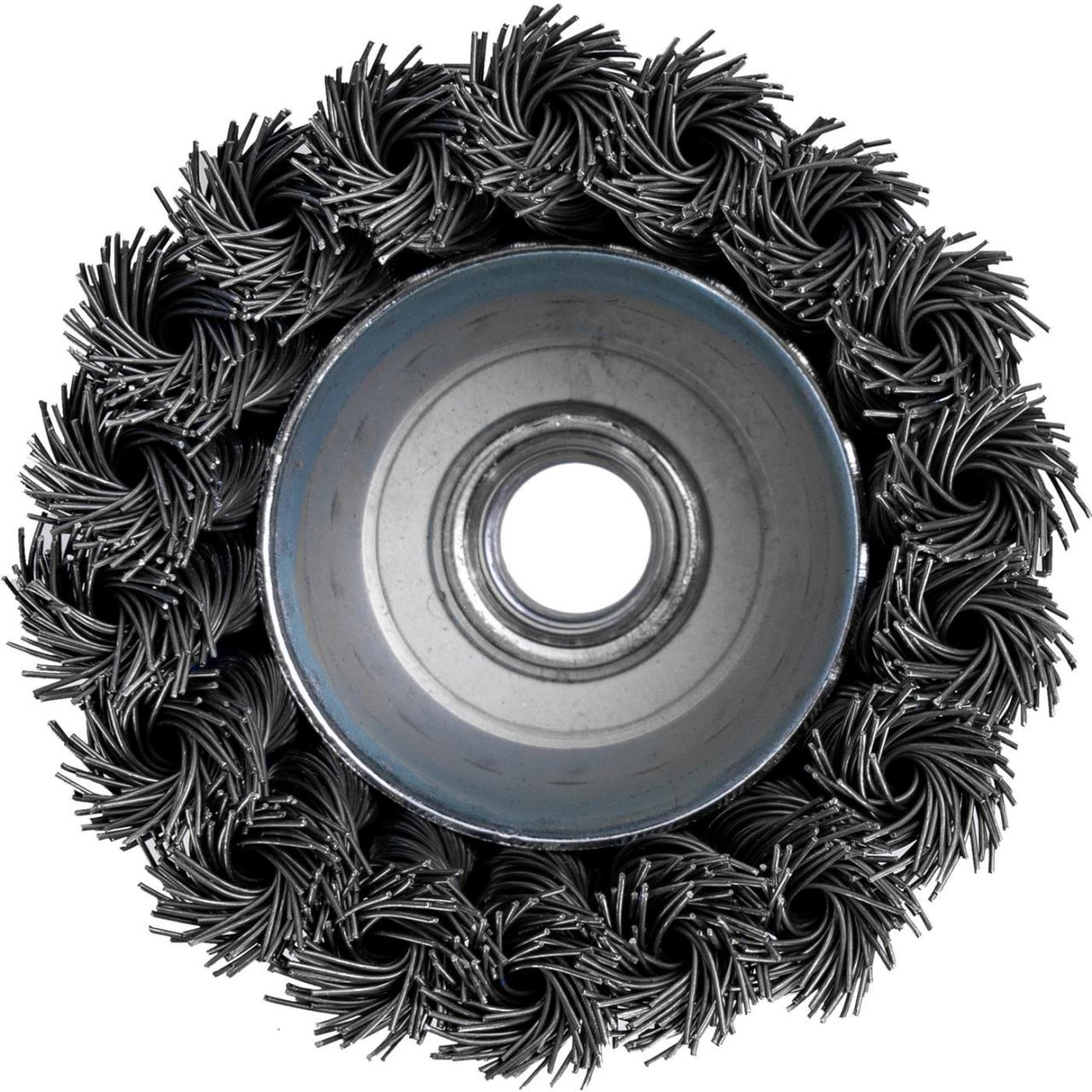 Perie sarma otel, tip cupa, cu toroane, M14, 80 mm, Richmann  [3]