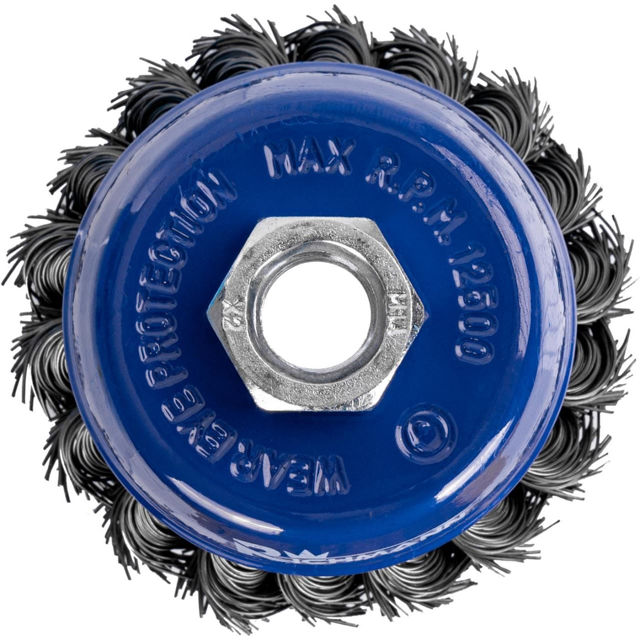Perie sarma otel, tip cupa, cu toroane, M14, 80 mm, Richmann  [2]