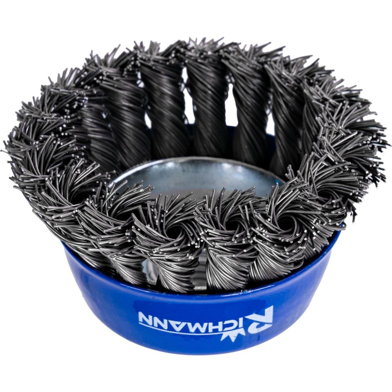 Perie sarma otel, tip cupa, cu toroane, M14, 80 mm, Richmann  [4]
