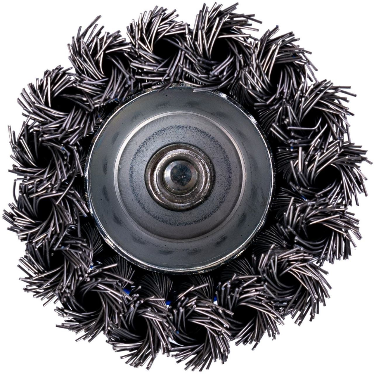 Perie sarma otel, tip cupa, cu toroane, tija, 75 mm, Richmann  [2]