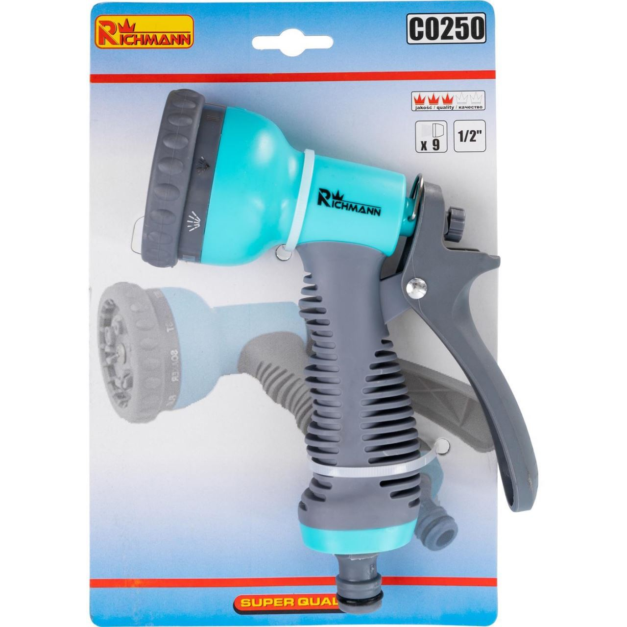 Pistol stropit gradina, tip dus, 9 moduri, plastic, Richmann  [2]