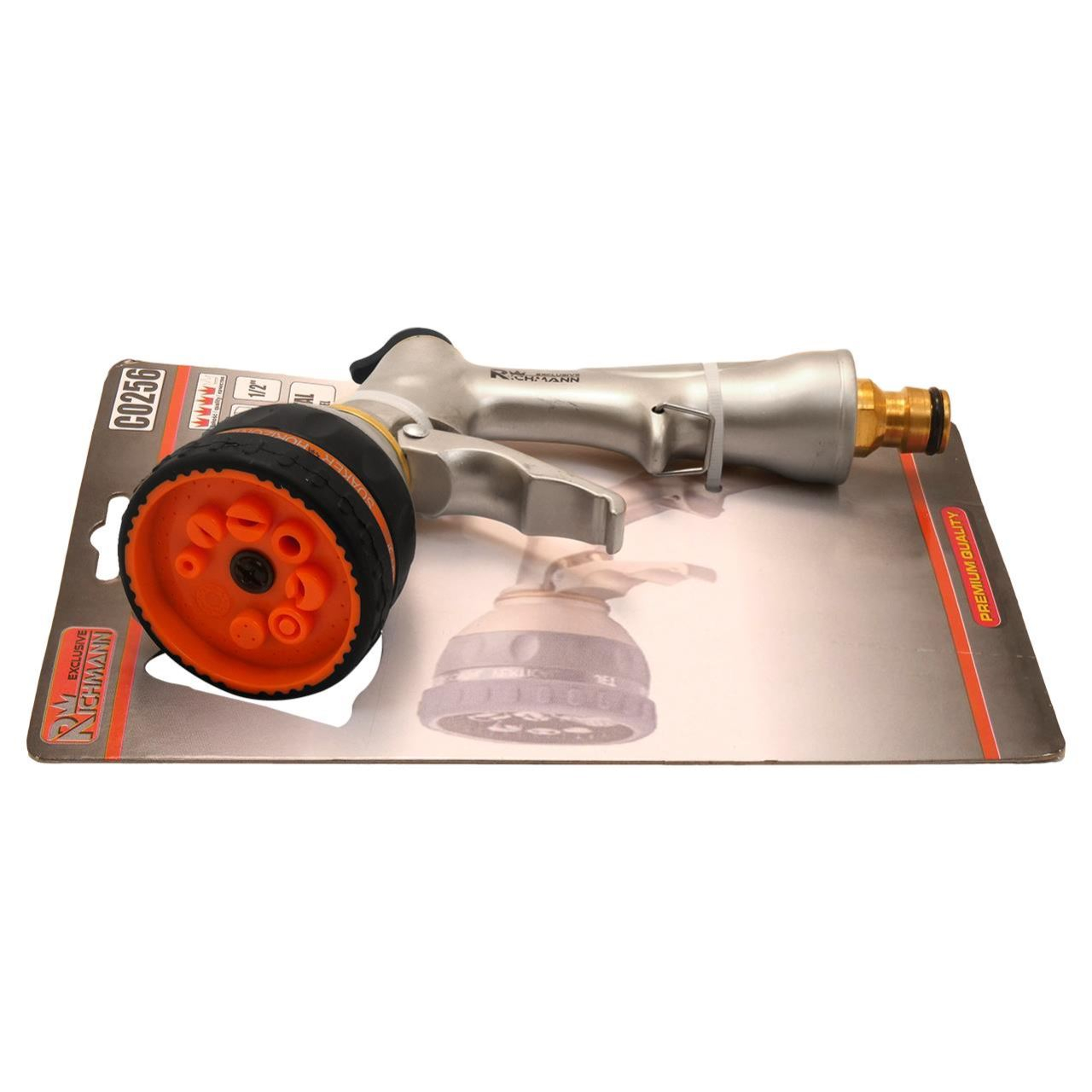 Pistol stropit gradina tip dus, metalic, 8 tipuri de jet reglabil, udare gazon, flori, legume, Richmann Exclusive [3]