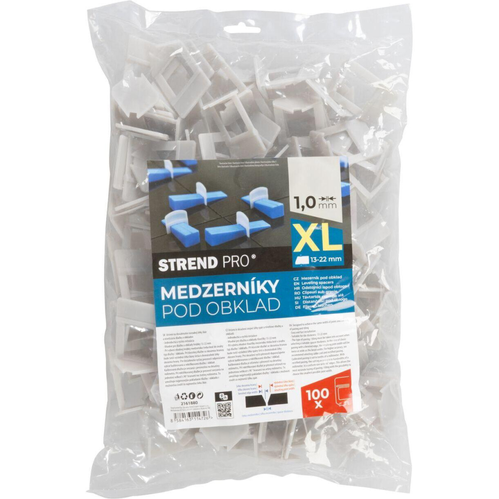 Set 100 distantiere/cleme/clipsuri pentru nivelare si aliniere a placilor ceramice, 1 mm, Strend Pro [2]