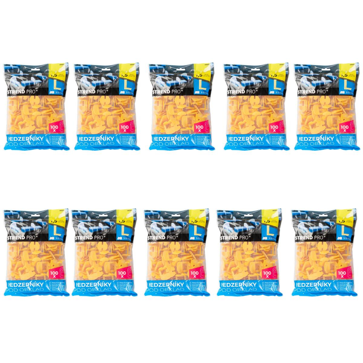 Set 1000 distantiere/cleme/clipsuri pentru nivelare si aliniere a placilor ceramice, 1.5 mm, Strend Pro [2]