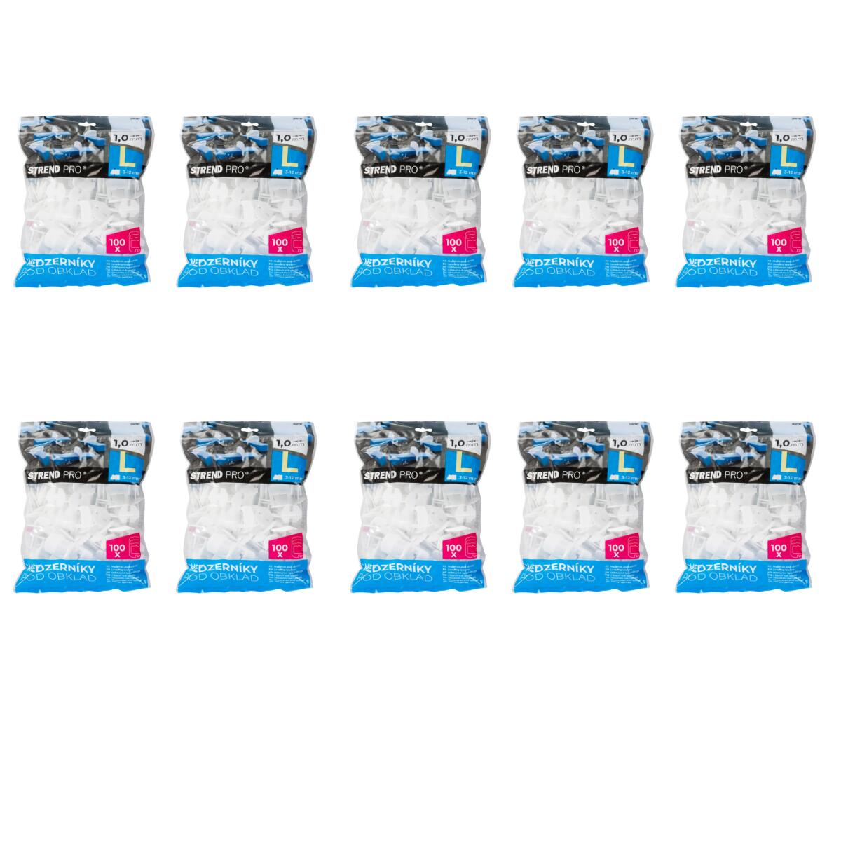 Set 1000 distantiere/cleme/clipsuri pentru nivelare si aliniere a placilor ceramice, 1 mm, Strend Pro [2]