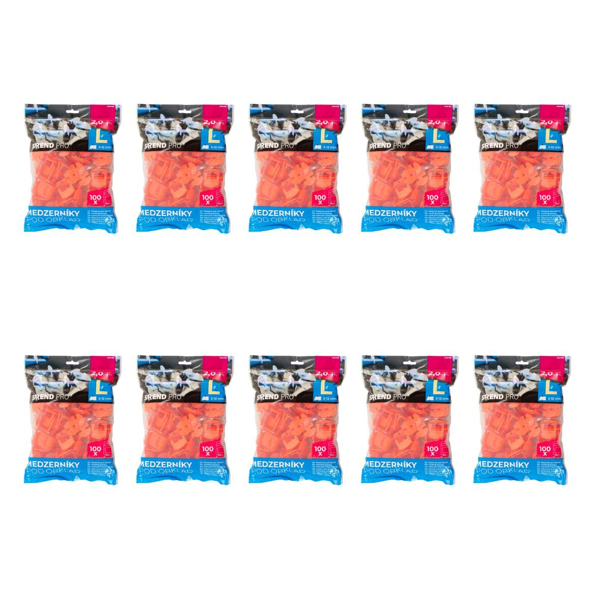 Set 1000 distantiere/cleme/clipsuri pentru nivelare si aliniere a placilor ceramice, 2 mm, Strend Pro [2]