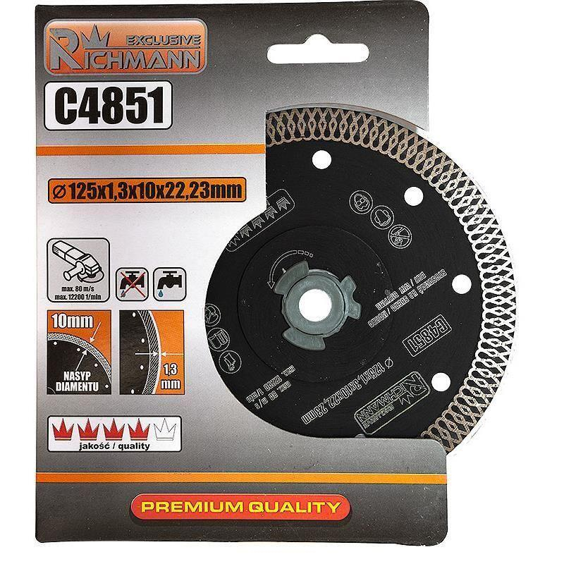 Set 2 discuri diamantate turbo subtire, ceramica, taiere umeda si uscata, 125 mm/22.23 mm, Richmann Exclusive [6]