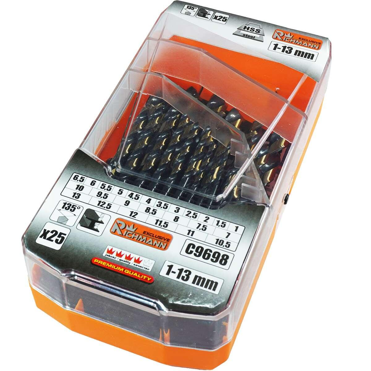 Set 25 burghie pentru metal, HSS, 1-13 mm, Richmann Exclusive [4]