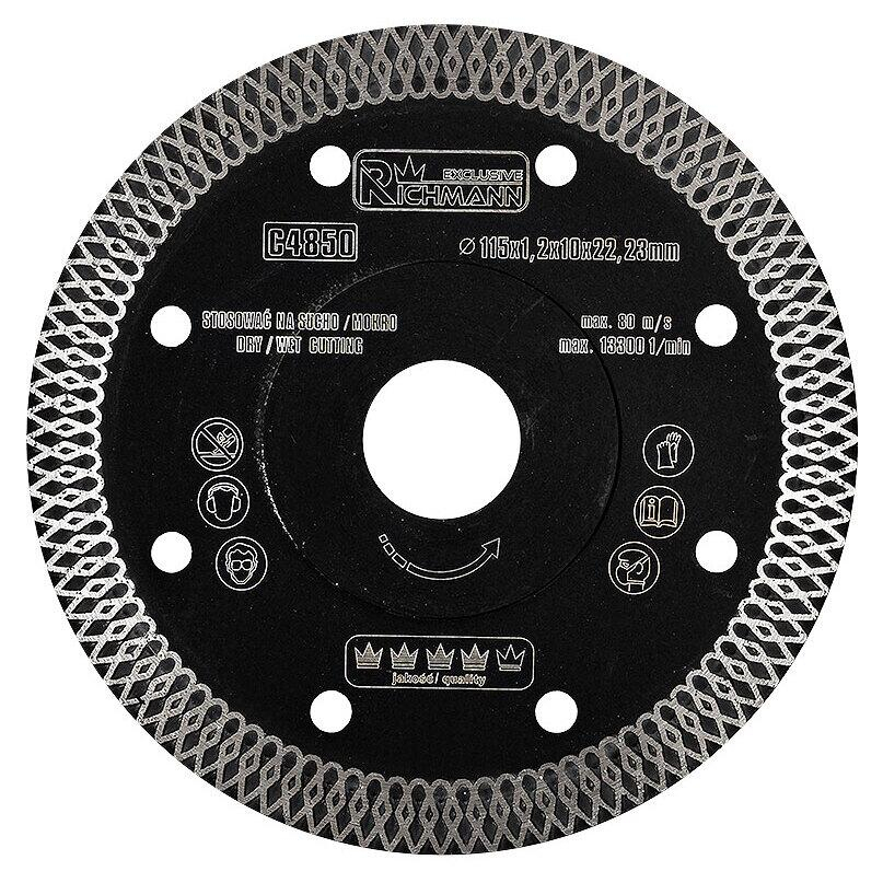 Set 3 discuri diamantate turbo subtire, placi ceramice, taiere umeda si uscata, 115 mm/22.23 mm, Richmann Exclusive [2]