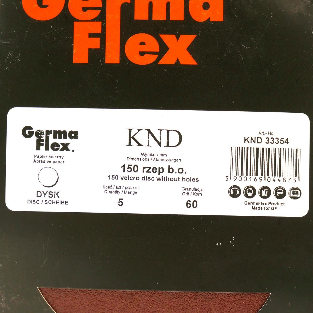 Set 5 abrazive/smirghel cu scai, P150, 125 mm, Germa Flex [2]