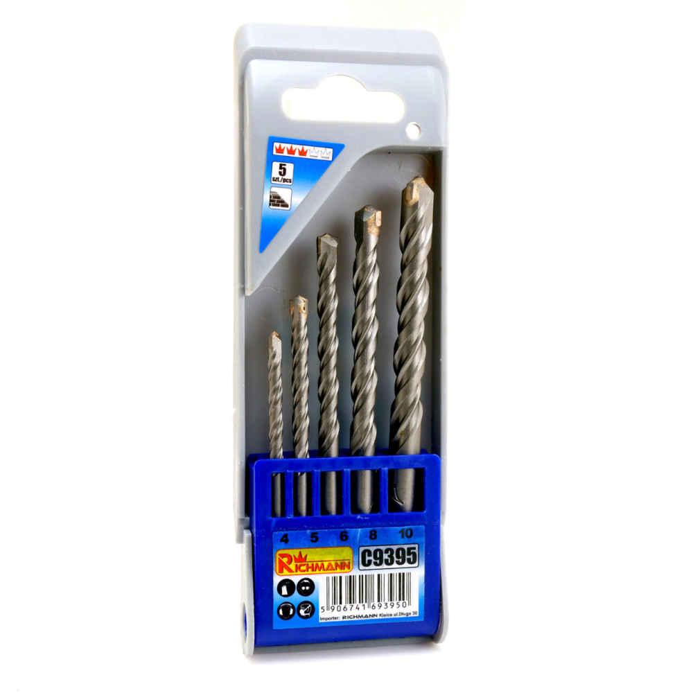 Set 5 burghie pentru beton, HSS, 4-10 mm, Richmann [3]