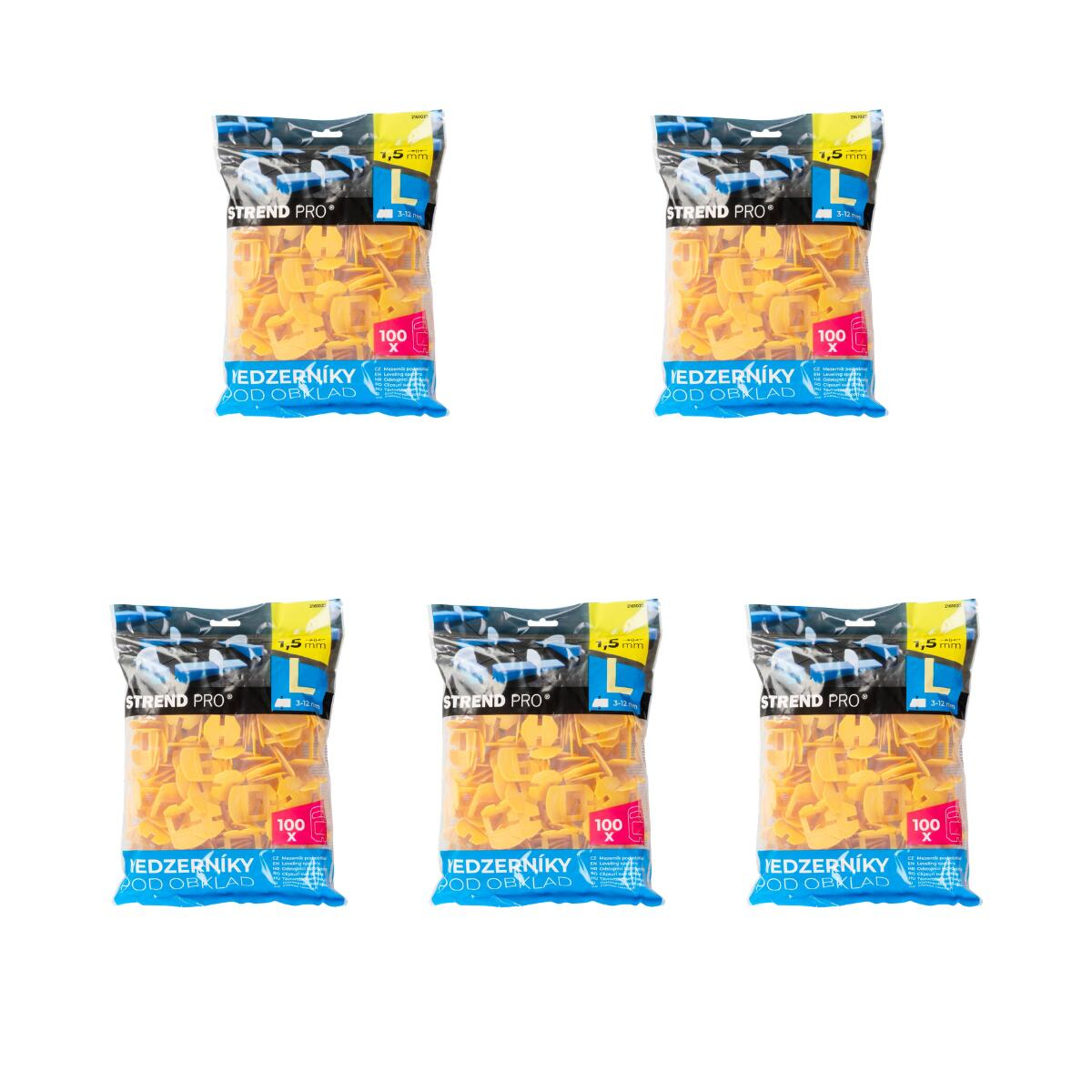 Set 500 distantiere/cleme/clipsuri pentru nivelare si aliniere a placilor ceramice, 1.5 mm, Strend Pro [2]