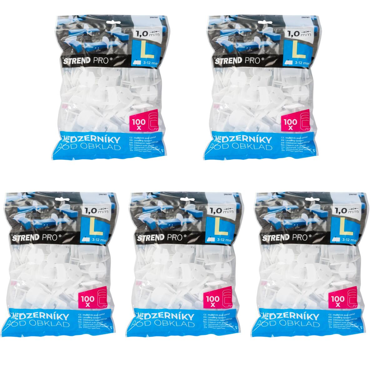 Set 500 distantiere/cleme/clipsuri pentru nivelare si aliniere a placilor ceramice, 1 mm, Strend Pro [2]