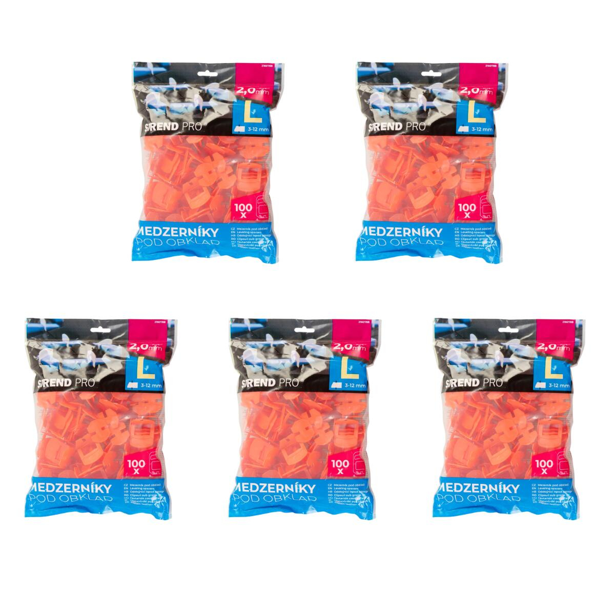 Set 500 distantiere/cleme/clipsuri pentru nivelare si aliniere a placilor ceramice, 2 mm, Strend Pro [2]