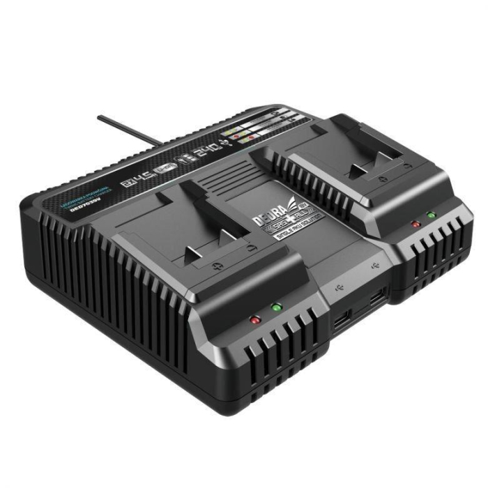 Set compresor cu 2 acumulatori 18v si incarcator dublu (6 L) DEDRA - SAS+ALL [2]