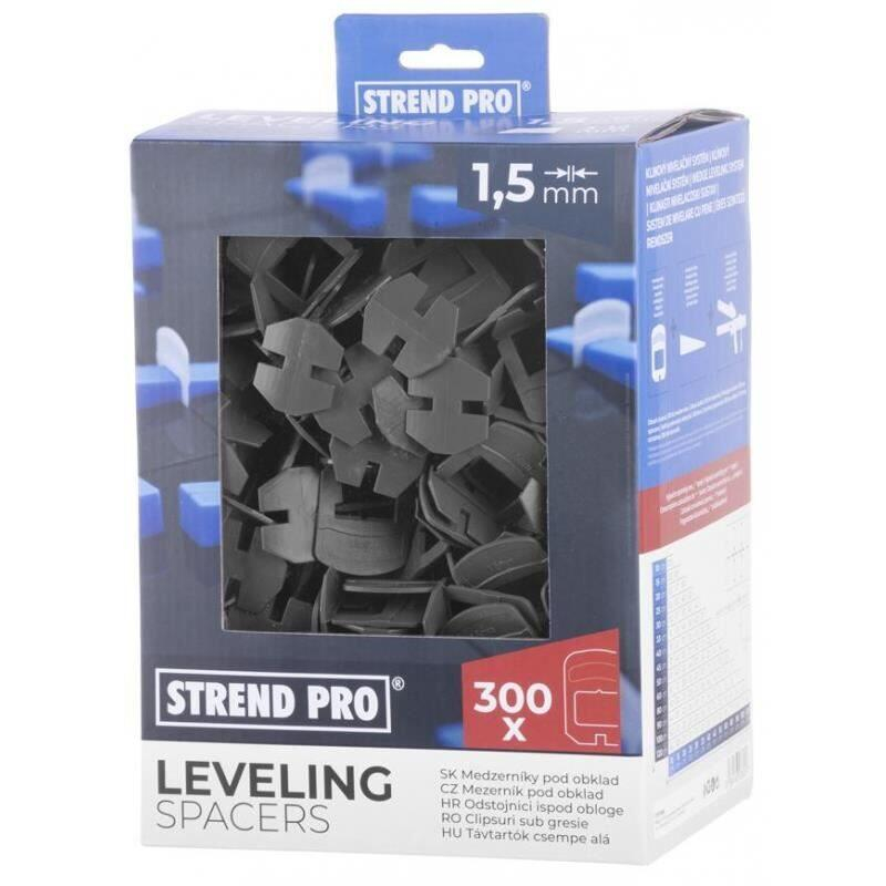 Set distantiere pentru nivelare si aliniere a placilor ceramice, 300 buc, 1.5 mm, cutie carton, Strend Pro [2]