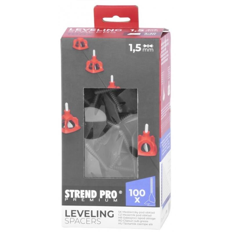 Set distantiere pentru sistem de nivelare si aliniere a placilor ceramice, LS122, gri, 100 buc, 1.5 mm  [2]