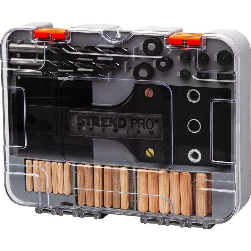 Set pentru dulgheri cu imbinari, dibluri, burghie, cuie, cheie Allen, 83 piese, Strend Pro [3]