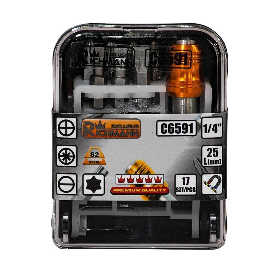 Set varfuri, biti, adaptor magnetic, 17 buc, 25 mm, Richmann Exclusive [2]