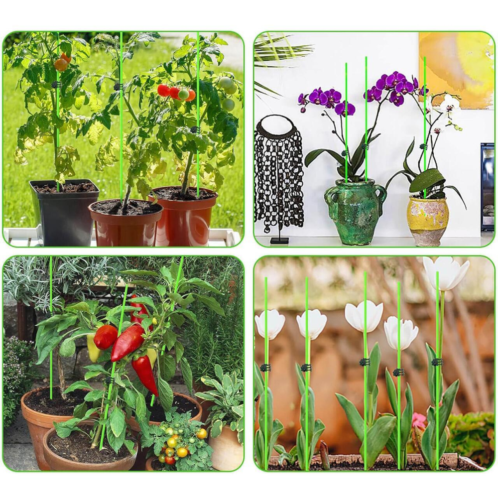 Suport/arac pentru plante, rosii, fibra de sticla, verde, 0.7x100 cm, Artool [2]