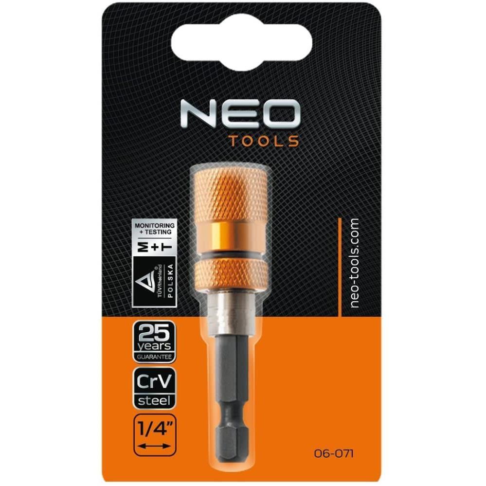 Suport magnetic pentru varfuri, biti, opritor cu filet, 60 mm, Neo [2]