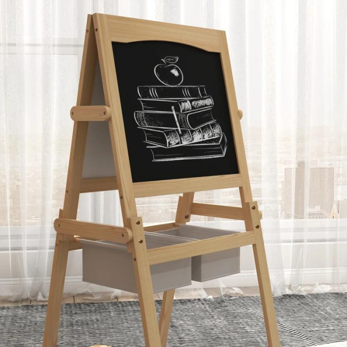 Tabla tip sevalet pentru desen/pictura, cu 2 fete, 3 in 1, 2 compartimente, 58x50.5x109 cm [2]