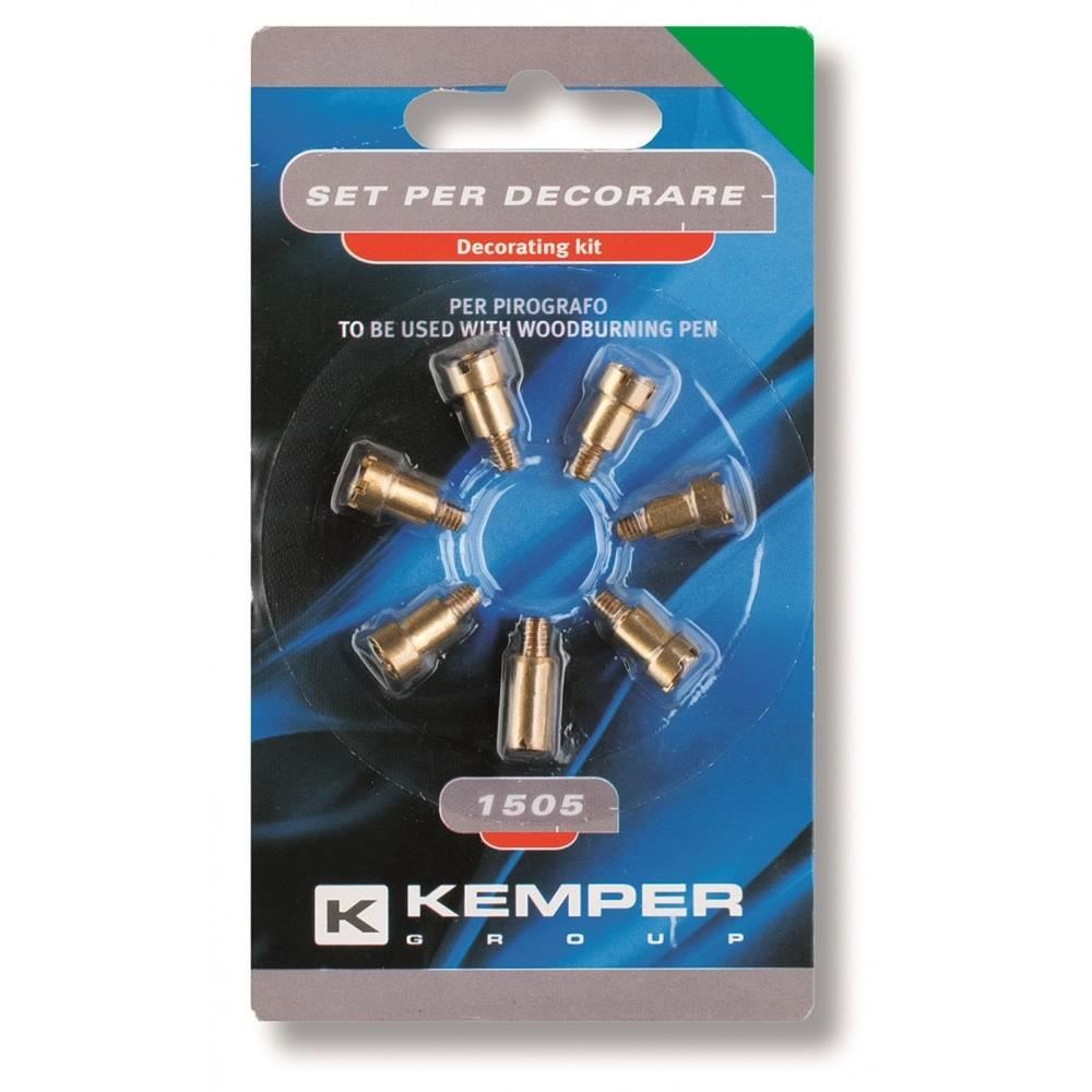 Varfuri, accesorii, aparat pirogravura, pentru decorat lemn, set 7 buc, Kemper [2]