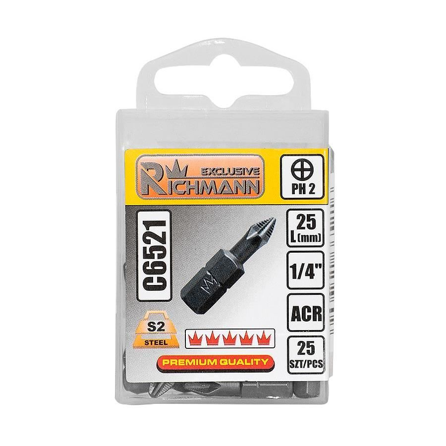 Varfuri, biti, PH 2, 1/4", PH2x25 mm, Richmann Exclusive [2]