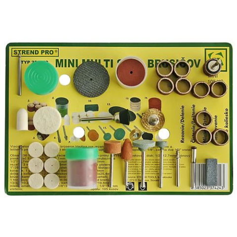 Accesorii scule electrice - Accesorii minipolizor, 105 piese