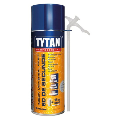 Silicon, spume si solutii tehnice - Adeziv spuma 60 secunde universal, 300 ml, Tytan
